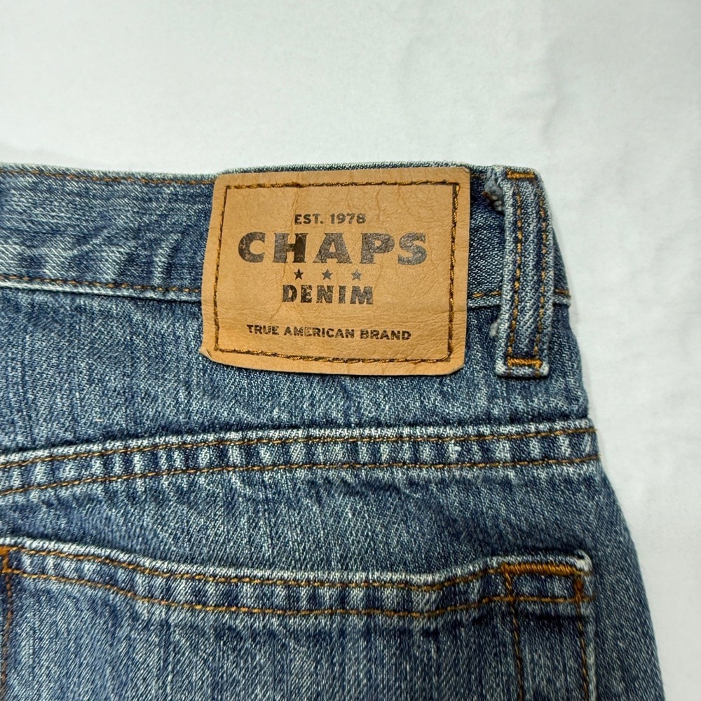 Vintage Chaps Ralph Lauren Denim Mens Jeans Medium Wash Blue Straight Y2K 30x30 - Picture 3 of 10
